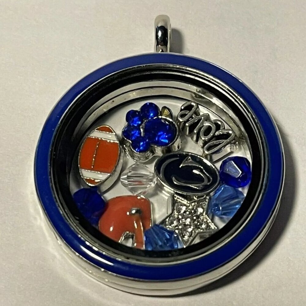 Penn State Nittany Lions NCAA Memory Charm Locket w/ 22 IN chain NEW